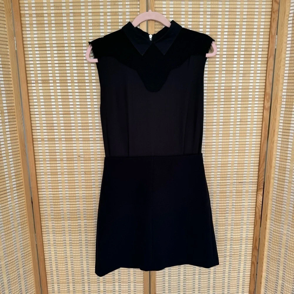 Bimba Y Lola Black Zip Collar Dress sleeveless, size:S
